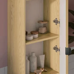 Petits-Meubles Ensemble meuble sous vasque 100cm et colonne Mila Bois