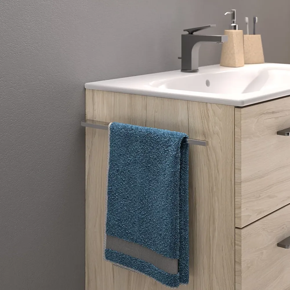 Geberit Ensemble meuble sous vasque l.55 cm bleu + vasque céramique Selva