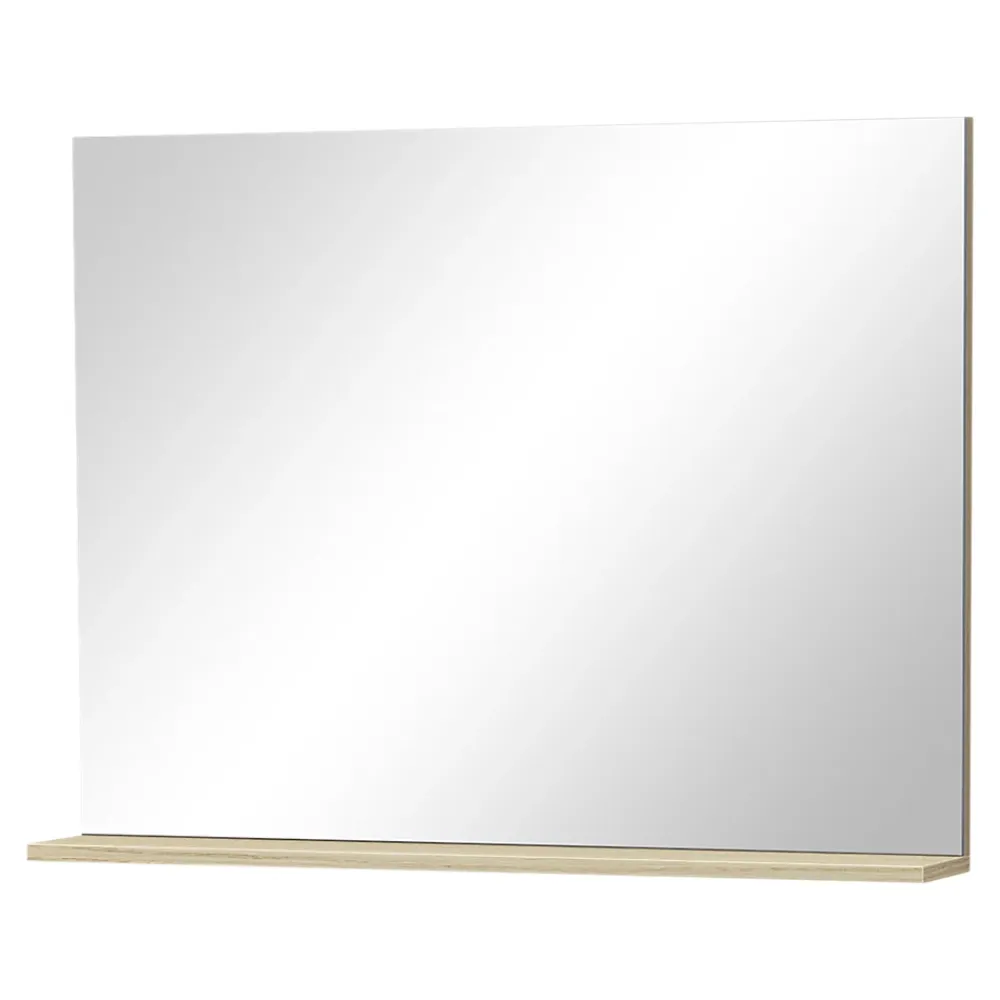 Ensemble Meuble De Salle De Bains|Meuble Vasque| Ensemble meuble sous-vasque 2 tiroirs l. 80 cm + plan vasque + miroir, décor bois, Tolima