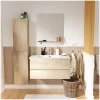 Mob-In Ensemble meuble vasque SORRENTO 80cm avec robinet, miroir et colonne