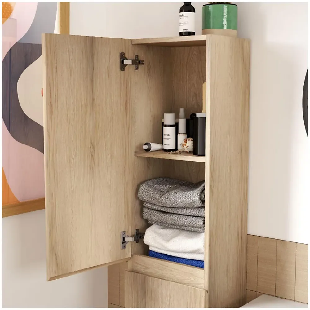 Mob-In Ensemble meuble vasque SORRENTO 80cm avec robinet, miroir et colonne