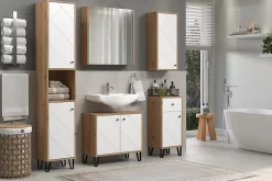 Meuble De Salle De Bains Faible Profondeur|Autres Ensemble Salle de bain BIANCA 69 x 61 x 33 cm