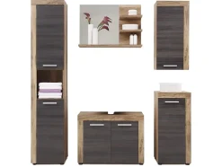 Meuble De Salle De Bains Faible Profondeur|Autres Ensemble Salle de bain PUKET 72 x 56 x 34 cm - Gris foncé