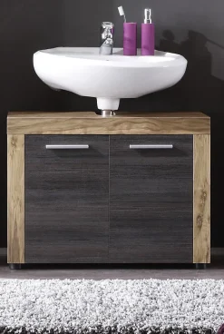 Meuble De Salle De Bains Faible Profondeur|Autres Ensemble Salle de bain PUKET 72 x 56 x 34 cm - Gris foncé