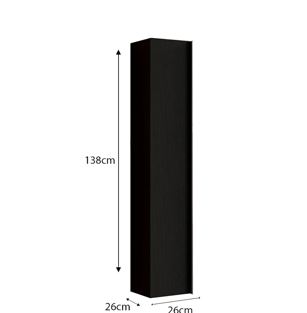 Meuble De Salle De Bains Faible Profondeur|Autres Ensemble salle de bain STEEL noir frêne, en plusieurs dimensions - 79 cm