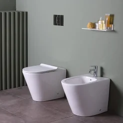 Wc À Poser|Kiamami Valentina Ensemble Sanitaires Wc Et Bidet Encastrés - Blues