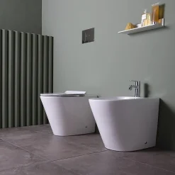 Wc À Poser|Kiamami Valentina Ensemble Sanitaires Wc Et Bidet Encastrés - Blues