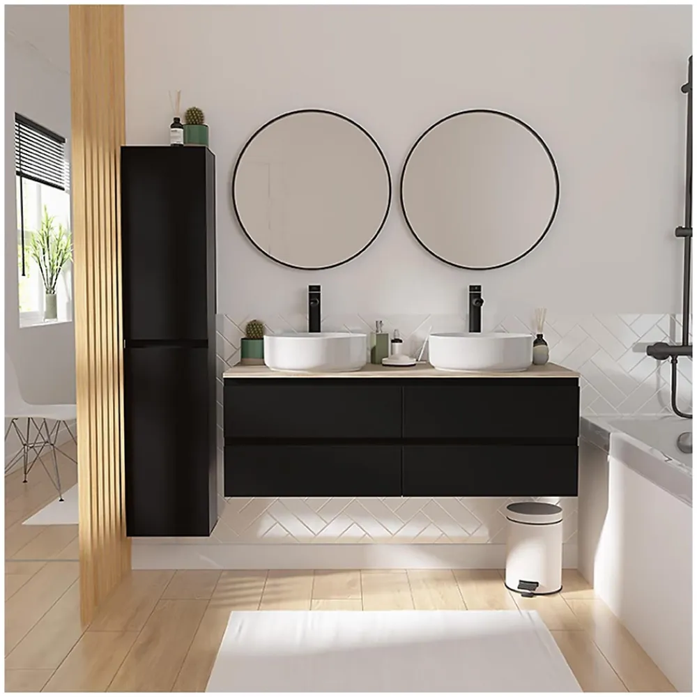 Mob-In Ensemble SORRENTO double vasque suspendu 120cm