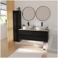 Mob-In Ensemble SORRENTO double vasque suspendu 120cm