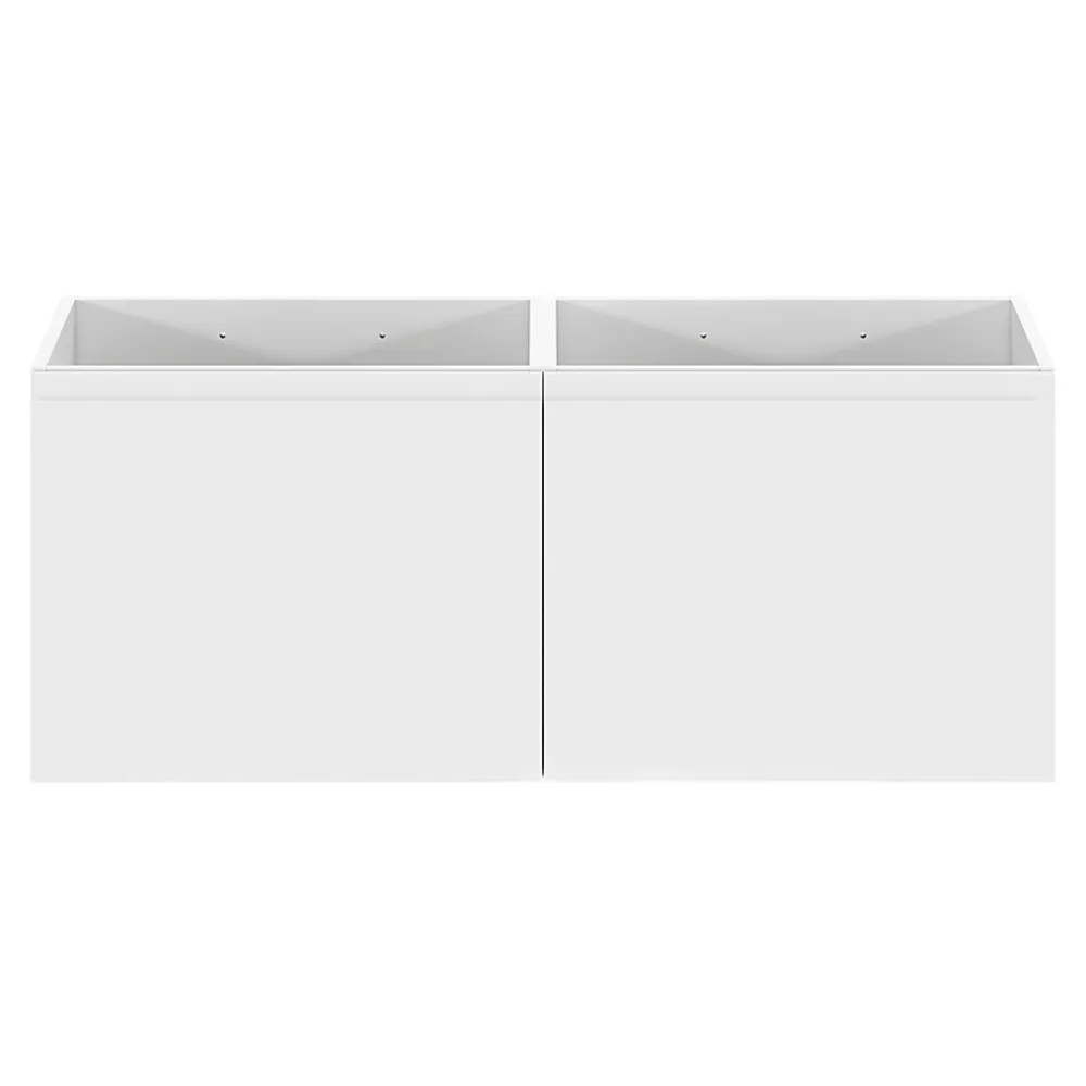 GoodHome Ensemble sous vasque + plan vasque résine l.120 cm, blanc mat, Levanna