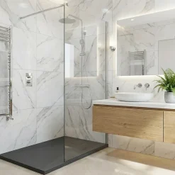 Receveur De Douche|Ceramia Essential 140x80 cm receveur de douche rectangulaire à poser SMC avec surface effet pierre, gris foncé (CERAES14080DG)