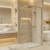 Ceramia Essential 90x90 cm receveur de douche carré à poser SMC avec surface effet pierre, blanc (CERAES9090W)