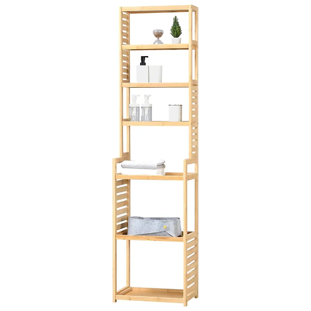[En.Casa] Etagère à 7 niveaux Forssa pour salle de bain cusine salon 165 x 42 x 28 cm en.casa