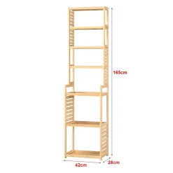 [En.Casa] Etagère à 7 niveaux Forssa pour salle de bain cusine salon 165 x 42 x 28 cm en.casa