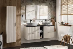Furnidea Etagère - extension de salle de bain suspendue XILO NOIR 20 cm