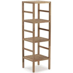 Etagère Salle De Bains|Vs Venta-Stock Etagère Alam en bois de noyer, hauteur 117,5 cm avec 4 niveaux