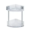 Etagère Salle De Bains|Wenko Etagère d'angle en acier inox Quadro 2 niveaux