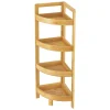 Etagère Salle De Bains|[En.Casa] Etagère d'angle Lestijaervi 4 niveaux pour salle de bain ou cuisine 80 x 23 x 23 cm en.casa