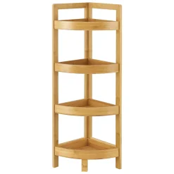 Etagère Salle De Bains|[En.Casa] Etagère d'angle Lestijaervi 4 niveaux pour salle de bain ou cuisine 80 x 23 x 23 cm en.casa