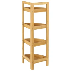 Etagère Salle De Bains|[En.Casa] Etagère d'angle Lestijaervi 4 niveaux pour salle de bain ou cuisine 80 x 23 x 23 cm en.casa