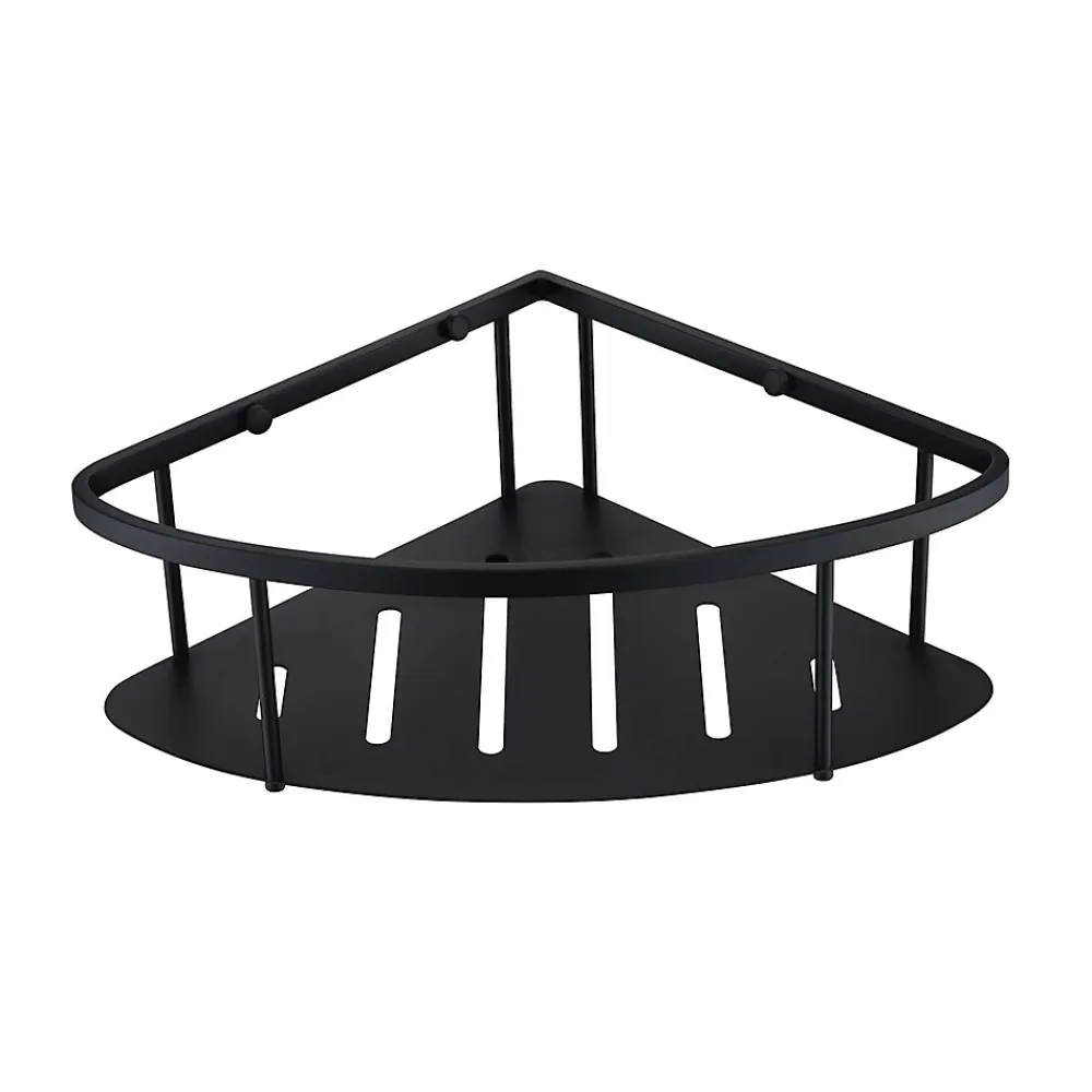 Etagère Salle De Bains|Poalgi Etagère de douche d'angle noir mat Inox S304 SKY BATH