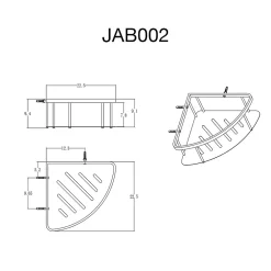 Etagère Salle De Bains|Poalgi Etagère de douche d'angle or brossé Inox S304 SKY BATH