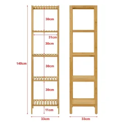 Etagère Salle De Bains|[En.Casa] Etagère de rangement Lierne 33 x 33 x 140 cm en.casa