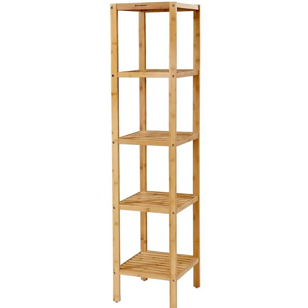 Calicosy Etagère de salle de bain avec 5 tablettes - H146 cm