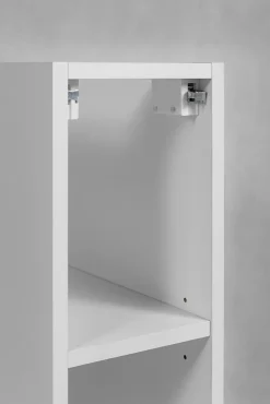 3xE Living Etagère de salle de bain, Blanc Mat, 20 x 57 x 46 cm