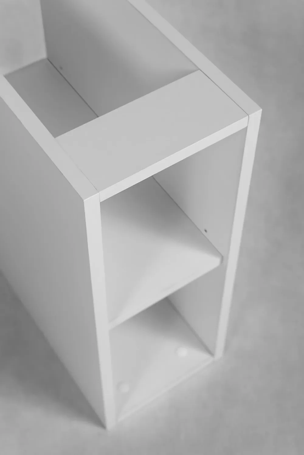 3xE Living Etagère de salle de bain, Blanc Mat, 20 x 57 x 46 cm
