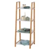 Etagère Salle De Bains|Wenko Etagère de salle de bain en bambou Finja - L. 43 x H. 112 cm