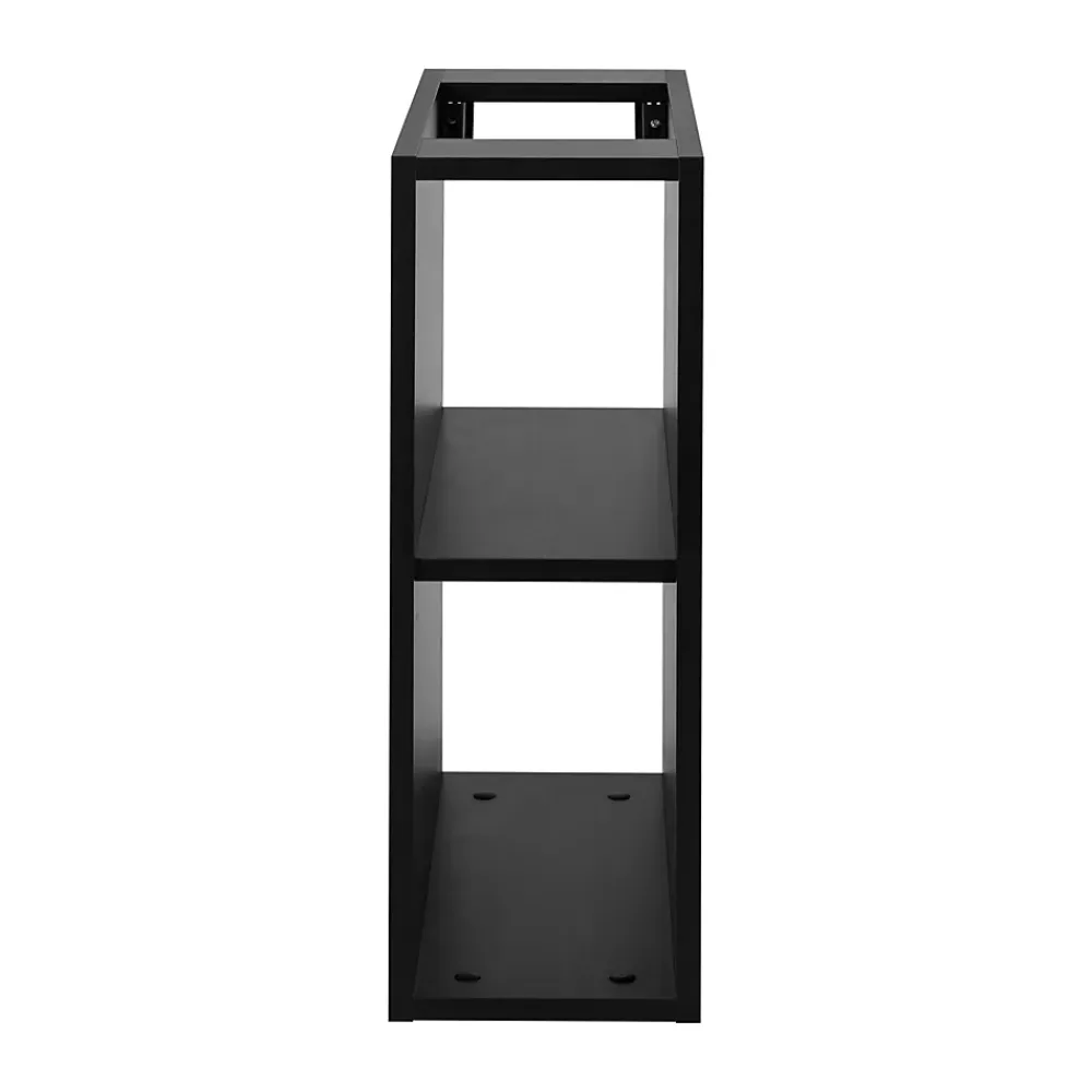 Meuble Sous-Vasque|3xE Living Etagère de salle de bain, Noir Mat, 20 x 57 x 46 cm