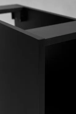 Meuble Sous-Vasque|3xE Living Etagère de salle de bain, Noir Mat, 20 x 57 x 46 cm