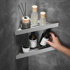 Rea ETAGÈRE DE SALLE DE BAIN SF07 BRUSH STEEL