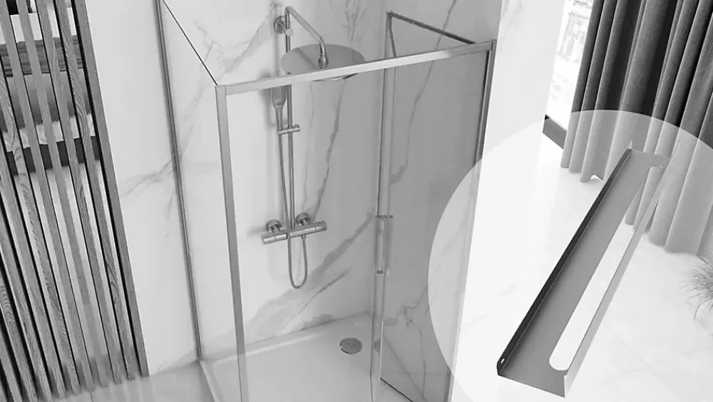 Rea ETAGÈRE DE SALLE DE BAIN SF02-600 60CM BRUSH STEEL