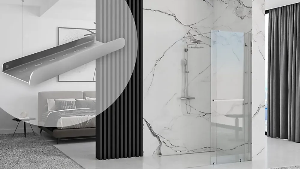 Rea ETAGÈRE DE SALLE DE BAIN SF03-450 45CM BRUSH STEEL