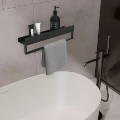 Meuble De Salle De Bains Faible Profondeur|Etagère Salle De Bains|Rea ETAGÈRE DE SALLE DE BAIN SF01-600-B BLACK