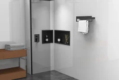 Meuble De Salle De Bains Faible Profondeur|Etagère Salle De Bains|Rea ETAGÈRE DE SALLE DE BAIN SF01-600-B BLACK