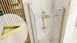 Etagère Salle De Bains|Rea ETAGÈRE DE SALLE DE BAIN SF07-BG BRUSH GOLD