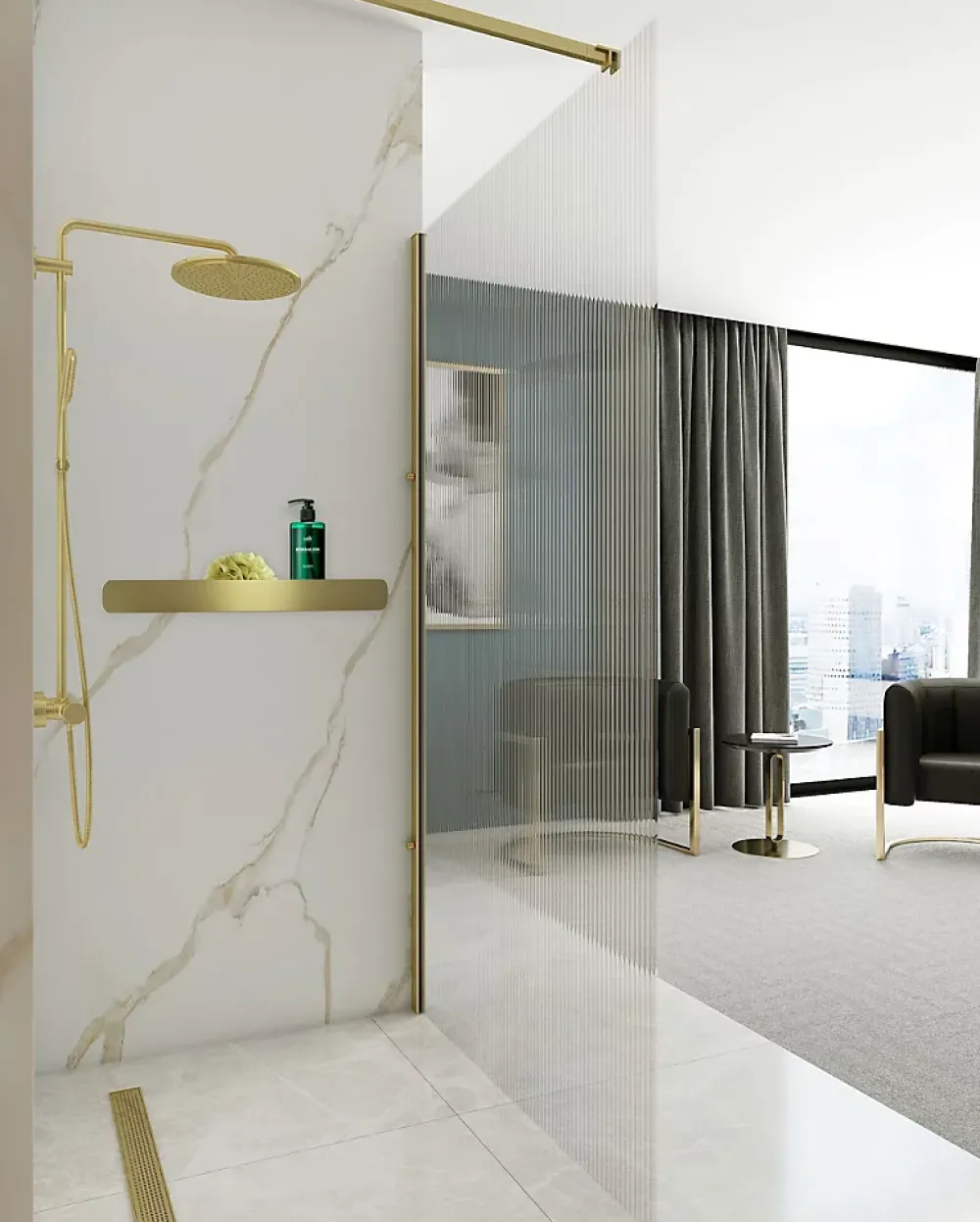 Etagère Salle De Bains|Rea ETAGÈRE DE SALLE DE BAIN SF03-450-BG BRUSH GOLD