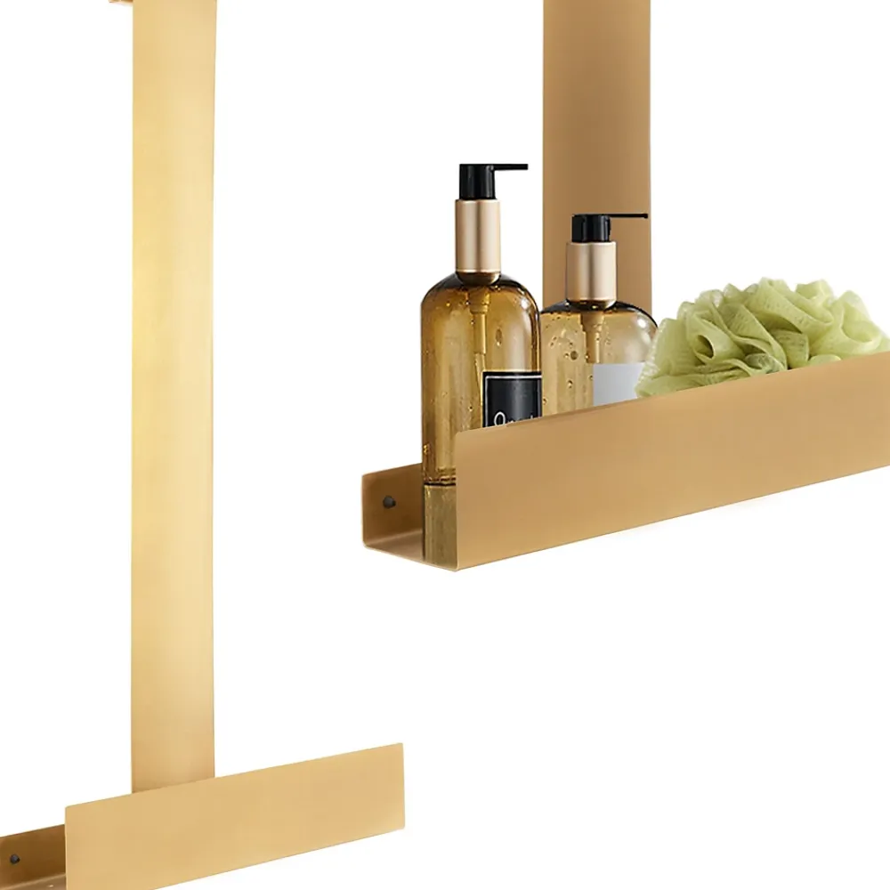 Etagère Salle De Bains|Rea ETAGÈRE DE SALLE DE BAIN TORI BRUSH GOLD