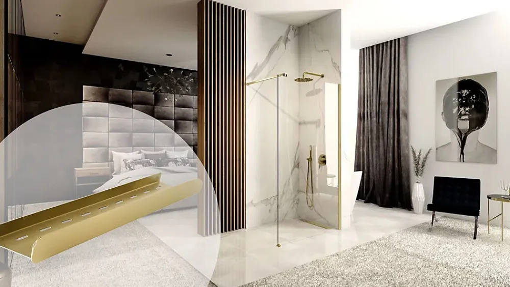 Rea ETAGÈRE DE SALLE DE BAIN SF03-600-BG BRUSH GOLD