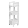 Mobili Rebecca Etagère de Salle de Bains en MDF Blanc Moderne 74x28x20 cm Rebecca Mobili