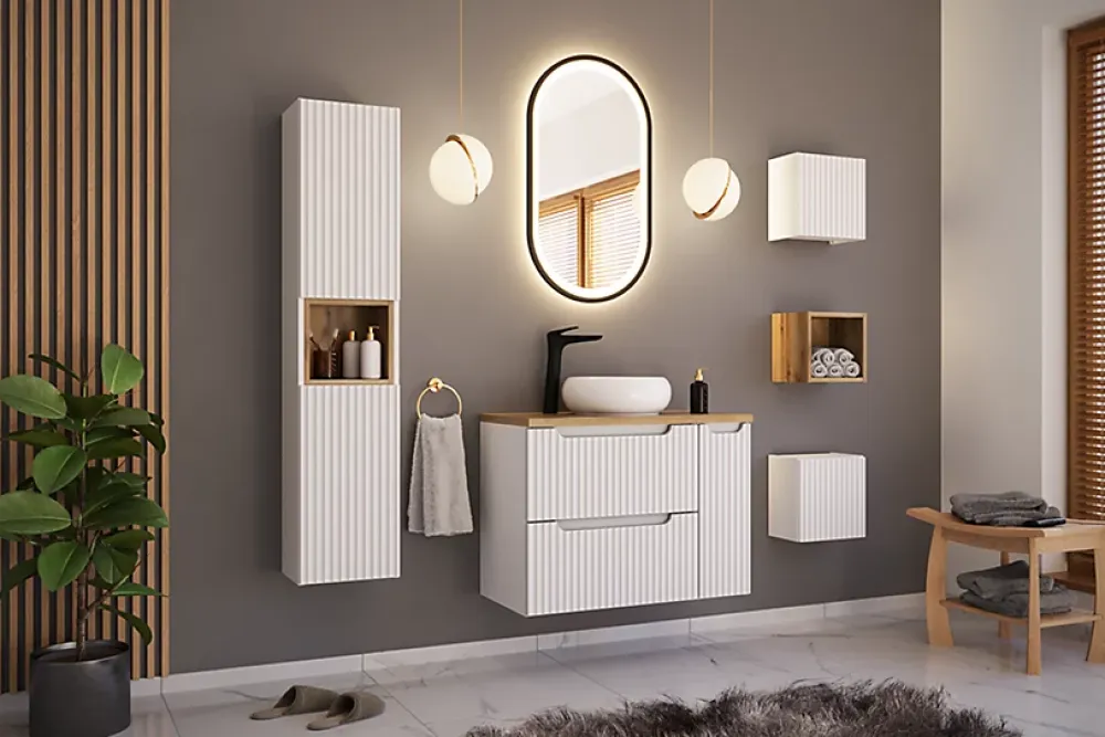 Etagère Salle De Bains|Furnidea Etagère haut de salle de bain suspendue NOVA BLANC 27 x 28 cm
