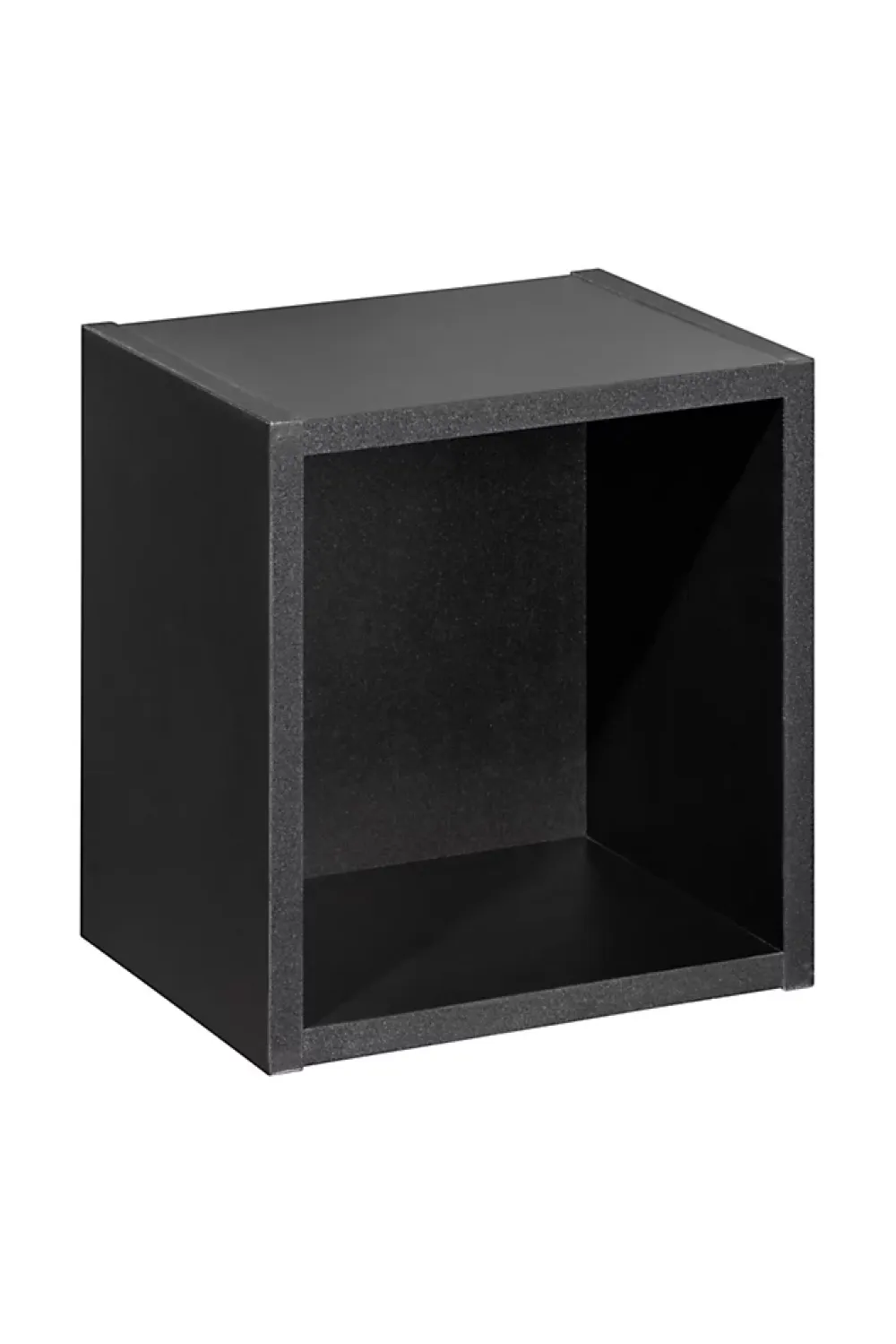 Furnidea Etagère haut de salle de bain suspendue NOVA NOIR 27 x 28 cm