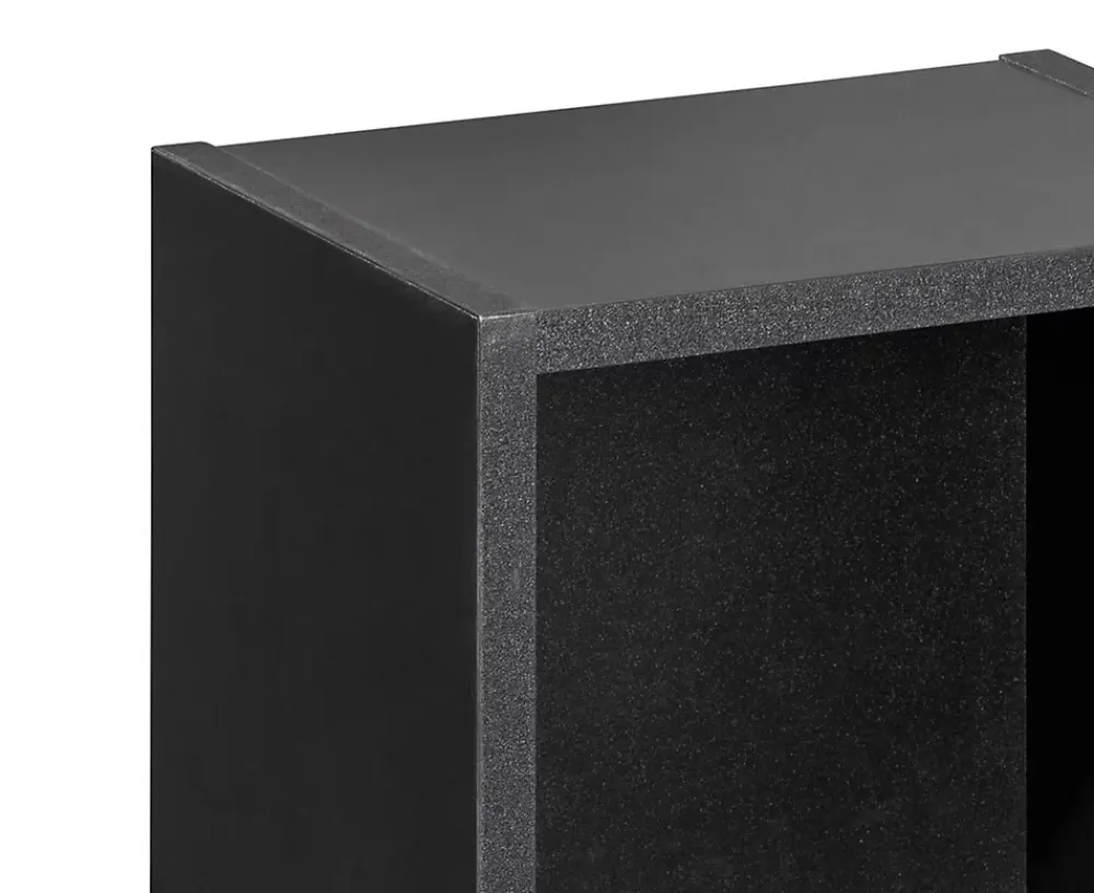 Furnidea Etagère haut de salle de bain suspendue NOVA NOIR 27 x 28 cm