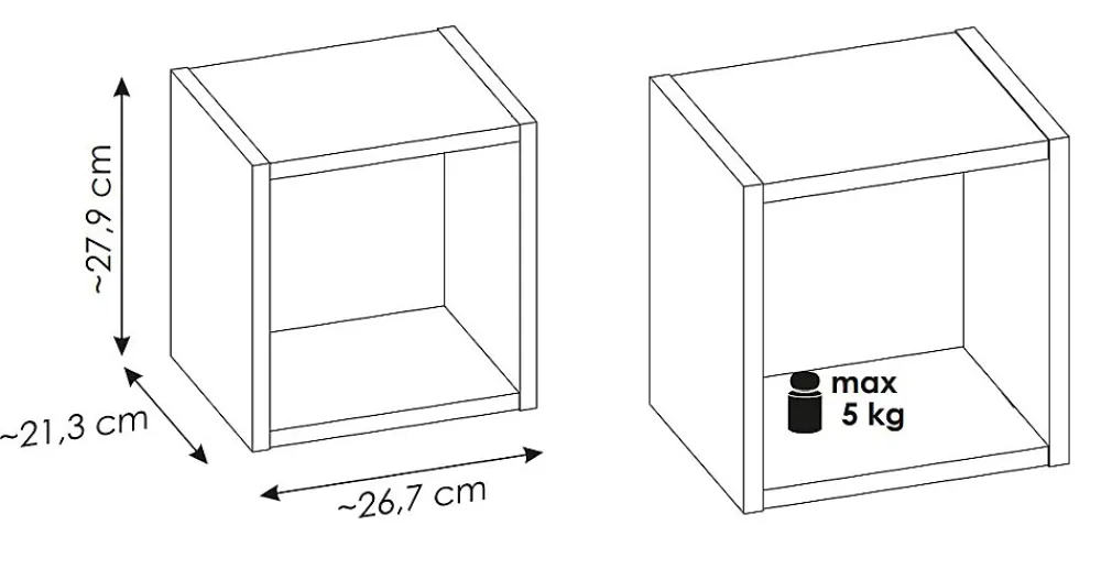Etagère Salle De Bains|Furnidea Etagère haut de salle de bain suspendue NOVA OAK 27 x 28 cm