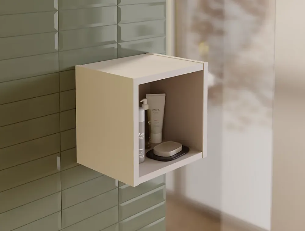 Etagère Salle De Bains|Furnidea Etagère haut de salle de bain suspendue NOVA CACHEMIRE 27 x 28 cm
