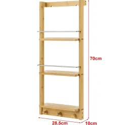 [En.Casa] Etagère Murale de Salle de Bain Lidingö 29 x 10 x 70 cm en.casa