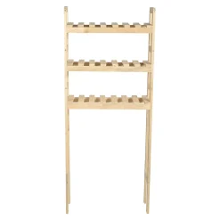 [En.Casa] Etagère pour machine à laver Alslev 3 niveaux pin 160 x 64 x 21 cm naturel en.casa